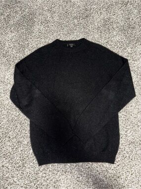 Quince 100% Yak Wool Black Crewneck Sweater